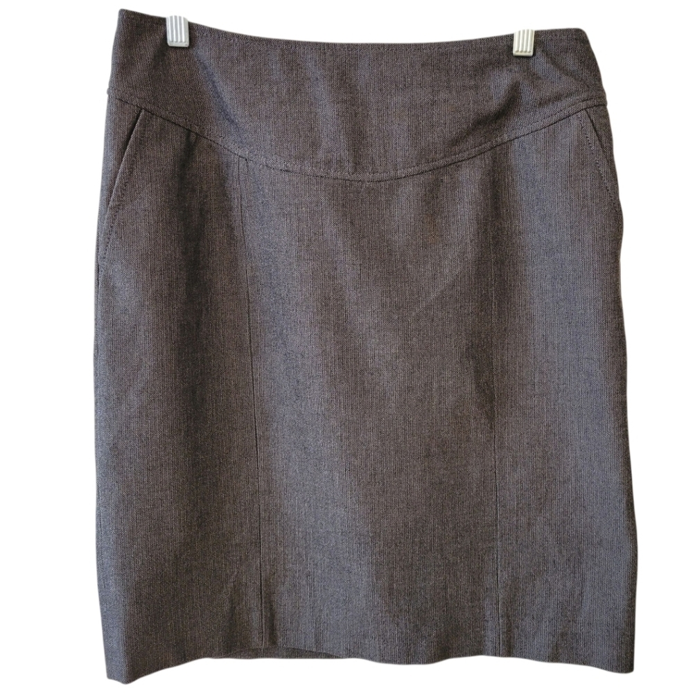 Banana Republic Black & Gray Stretch Pencil Skirt Size‎ 10